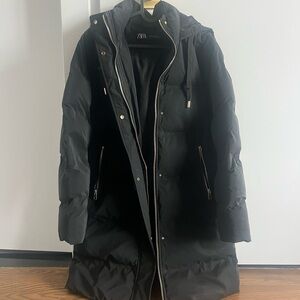 Zara Wind Protection Hooded Puffer Anorak